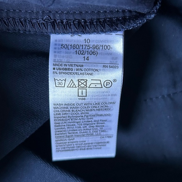 Gap HIGH RISE Slim pants in navy blue - Picture 6 of 7